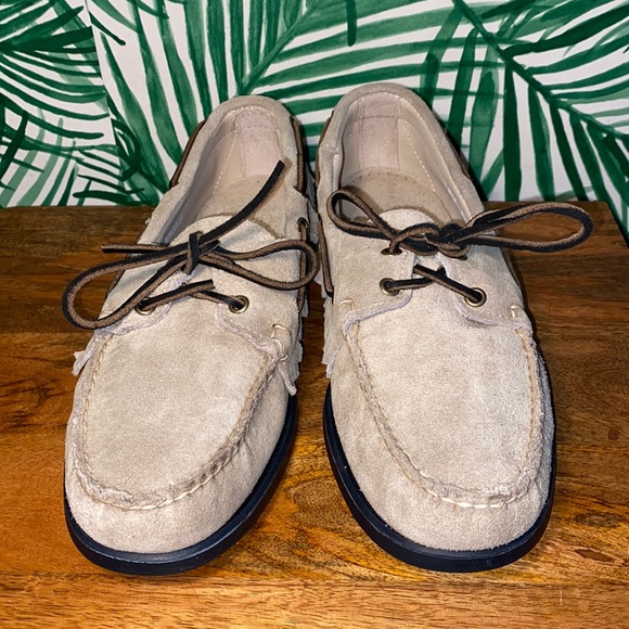 Ronnie Fieg x Sebago Tan Suede Fringe Leather Dockside Moccasins Men’s 9.5 M - Picture 2 of 11